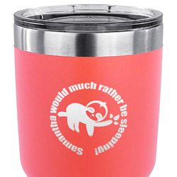 Sloth 30 oz Stainless Steel Tumbler - Coral - Single Sided (Personalized)
