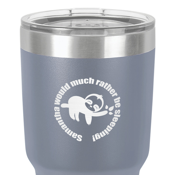 Sloth 30 oz Stainless Steel Ringneck Tumbler - Grey - Close Up