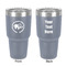 Sloth 30 oz Stainless Steel Tumbler - Grey - Double-Sided (Personalized)