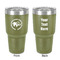 Sloth 30 oz Stainless Steel Tumbler - Olive - Double-Sided (Personalized)