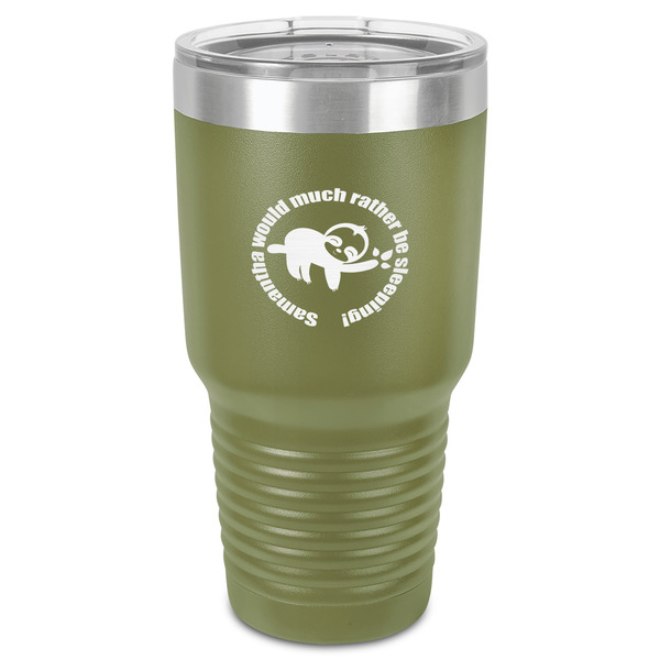 Sloth 30 oz Stainless Steel Ringneck Tumbler - Olive - Front