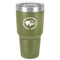 Sloth 30 oz Stainless Steel Tumbler - Olive - Single-Sided (Personalized)
