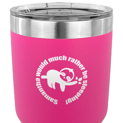 Sloth 30 oz Stainless Steel Tumbler - Pink - Double Sided (Personalized)