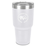 Sloth 30 oz Stainless Steel Tumbler - White - Single-Sided (Personalized)