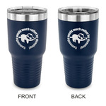 Sloth 30 oz Stainless Steel Tumbler - Navy - Double Sided (Personalized)