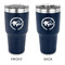 Sloth 30 oz Stainless Steel Ringneck Tumblers - Navy - Double Sided - APPROVAL