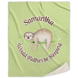 Sloth Sherpa Throw Blanket (Personalized)