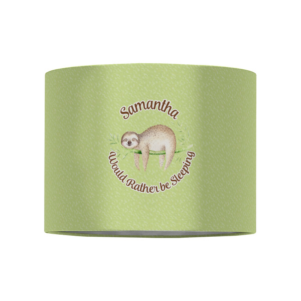 Sloth 8" Drum Lampshade - FRONT (Fabric)