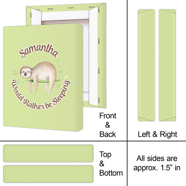 Sloth 8x10 - Canvas Print - Approval