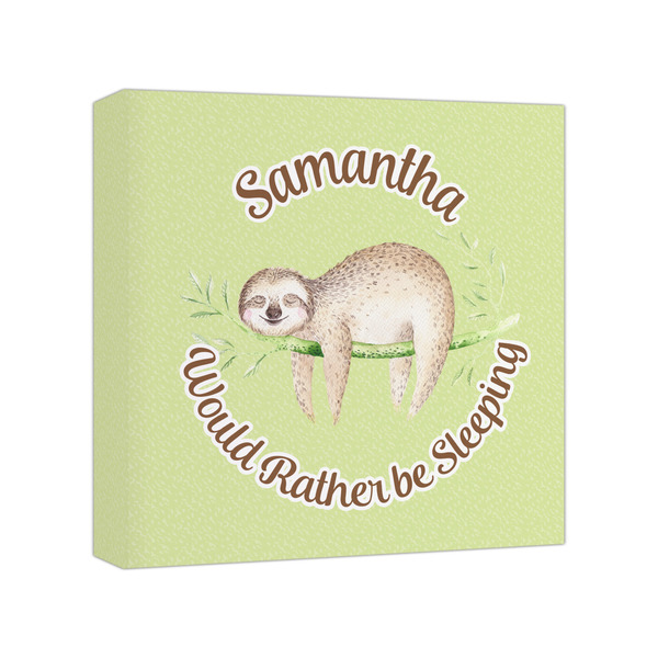 Custom Sloth Canvas Print - 8x8 (Personalized)