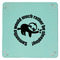 Sloth 9" x 9" Teal Leatherette Snap Up Tray - APPROVAL