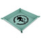 Sloth 9" x 9" Teal Leatherette Snap Up Tray - MAIN