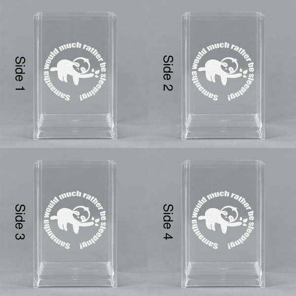 Sloth Acrylic Pen Holder - All Sides