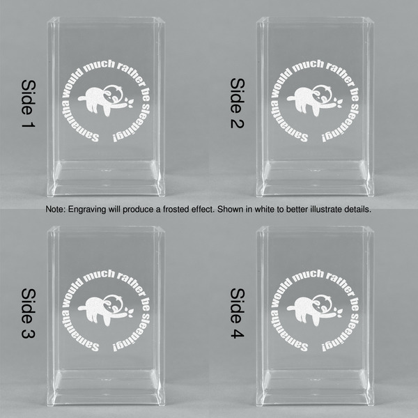 Sloth Acrylic Pen Holder - All Sides