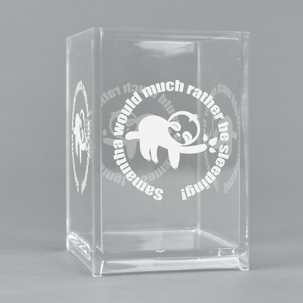 Custom Sloth Acrylic Pen Holder (Personalized)