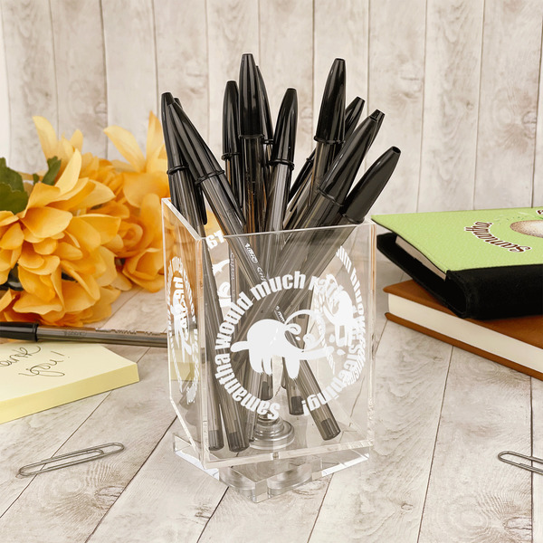 Sloth Acrylic Pencil Holder - IN CONTEXT