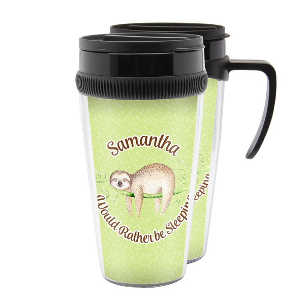Custom Sloth Acrylic Travel Mug (Personalized)