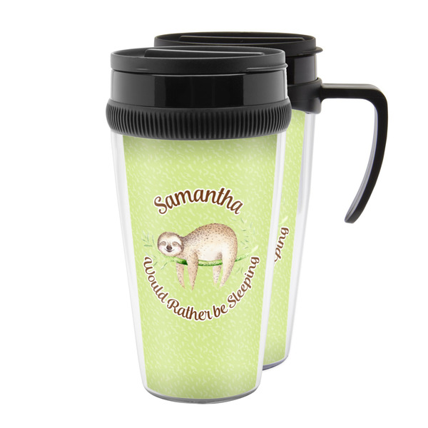 Custom Sloth Acrylic Travel Mug (Personalized)