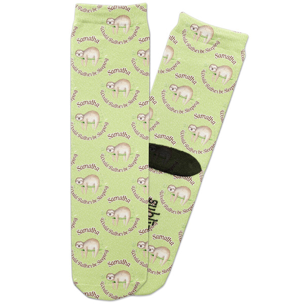 Custom Sloth Adult Crew Socks (Personalized)
