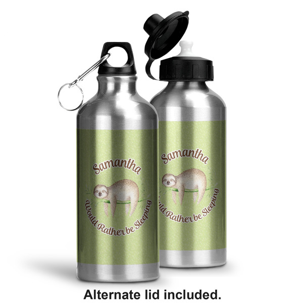Sloth Aluminum Water Bottle - Alternate lid options
