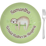 Sloth 8" Glass Appetizer / Dessert Plates - Single or Set (Personalized)
