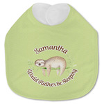 Sloth Jersey Knit Baby Bib w/ Name or Text