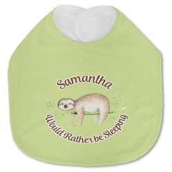 Sloth Jersey Knit Baby Bib w/ Name or Text
