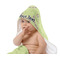 Sloth Baby Hooded Towel on Child