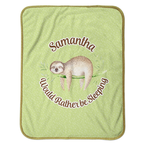 Sloth Baby Sherpa Blanket - Flat