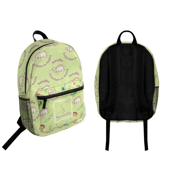 Sloth Backpack front and back - Apvl