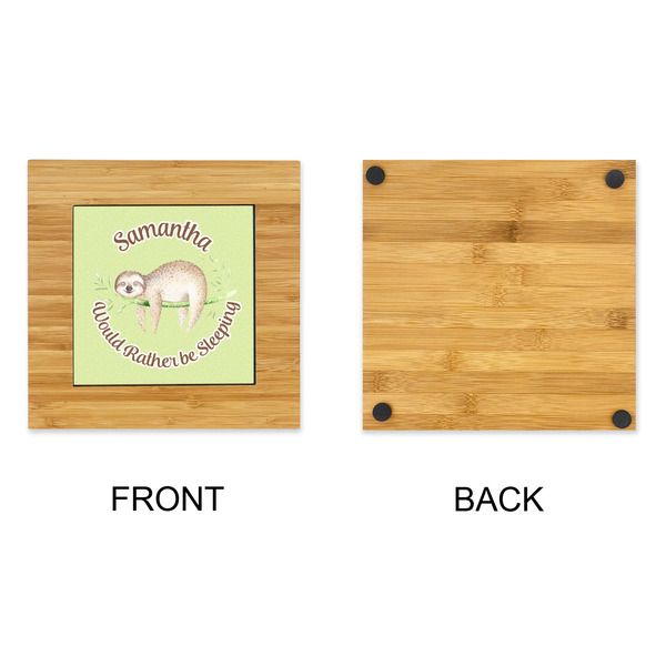 Sloth Bamboo Trivet with 6" Tile - APPROVAL