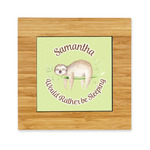 Sloth Bamboo Trivet with Ceramic Tile Insert (Personalized)