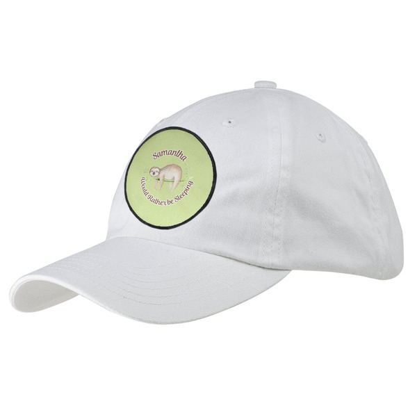 Custom Sloth Baseball Cap - White (Personalized)
