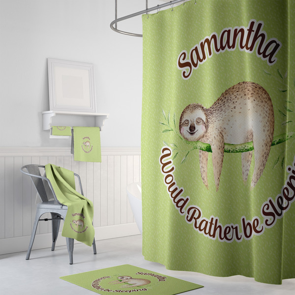 Sloth Bath Towel Sets - 3-piece - In Context