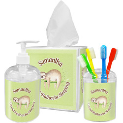 Sloth Acrylic Bathroom Accessories Set w/ Name or Text