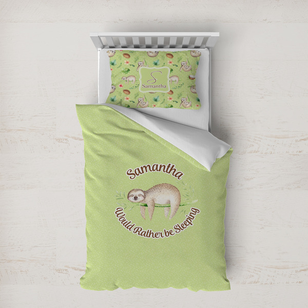 Custom Sloth Duvet Cover Set - Twin XL (Personalized)