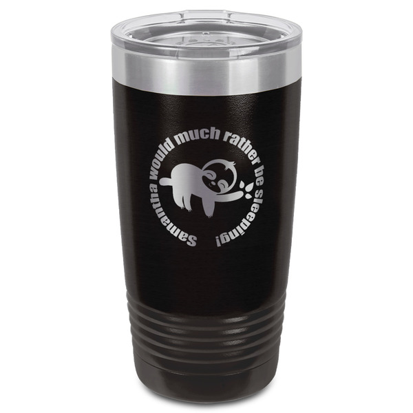 Sloth Black Polar Camel Tumbler - 20oz - Front