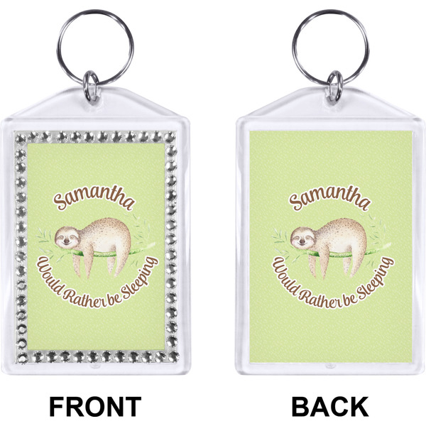 Sloth Bling Keychain (Front + Back)
