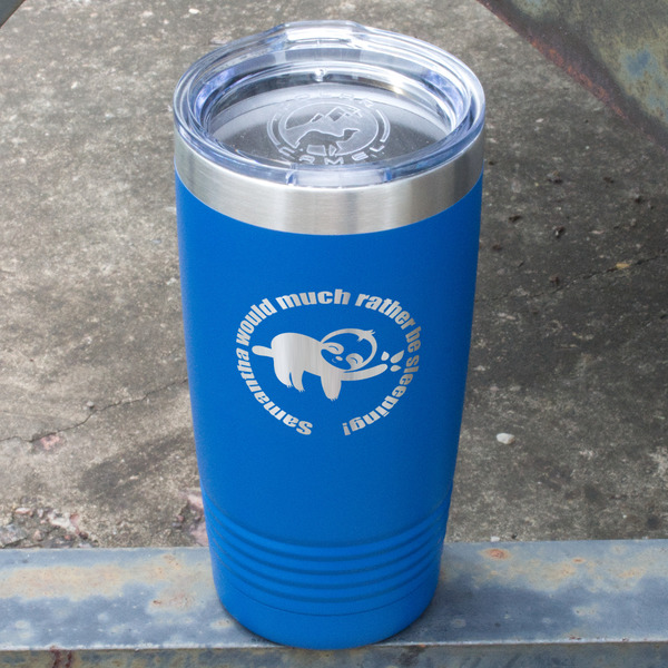 Sloth Blue Polar Camel Tumbler - 20oz - Angled