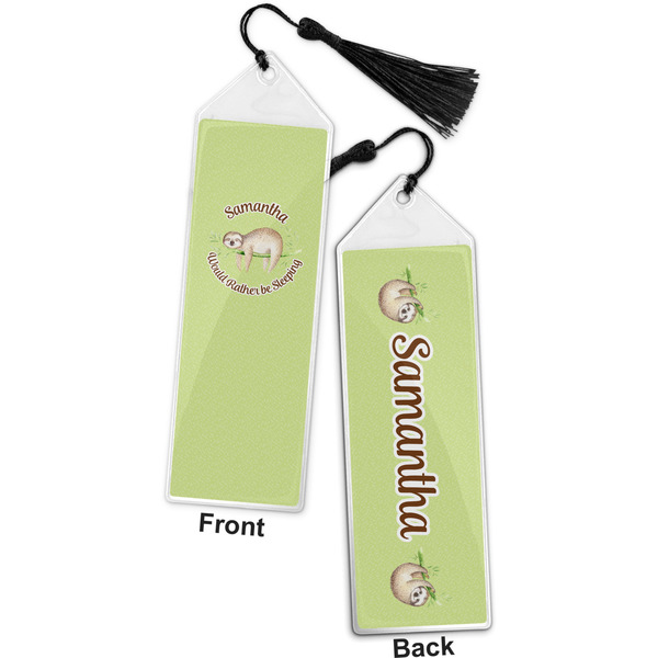 Sloth Bookmark with tassel - Front and Back