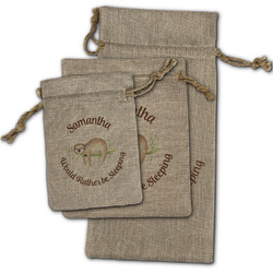 Sloth Burlap Gift Bag (Personalized)
