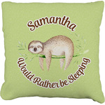 Sloth Faux-Linen Throw Pillow 20" (Personalized)