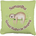 Sloth Faux-Linen Throw Pillow 26" (Personalized)