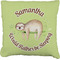 Sloth Burlap Pillow 24"