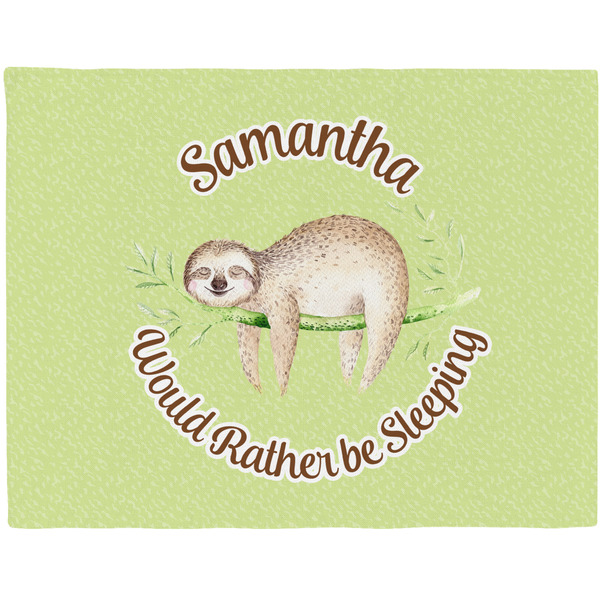 Custom Sloth Woven Fabric Placemat - Twill w/ Name or Text