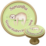 Sloth Cabinet Knob - Gold (Personalized)