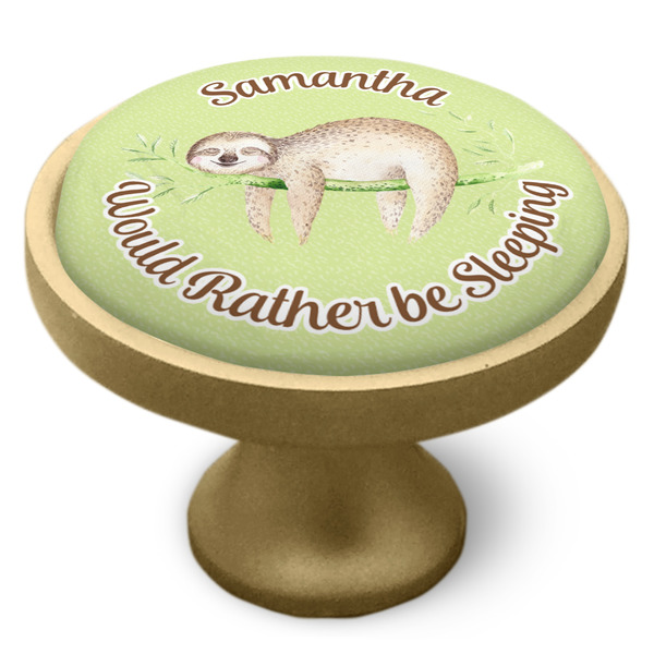 Sloth Cabinet Knob - Gold - Side
