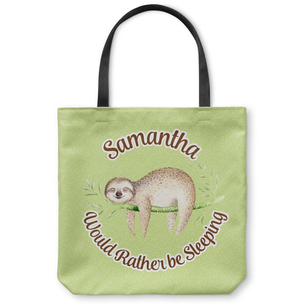 Custom Sloth Canvas Tote Bag - Small - 13"x13" (Personalized)