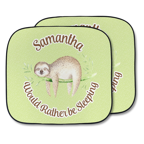 Custom Sloth Car Sun Shade - Two Piece (Personalized)