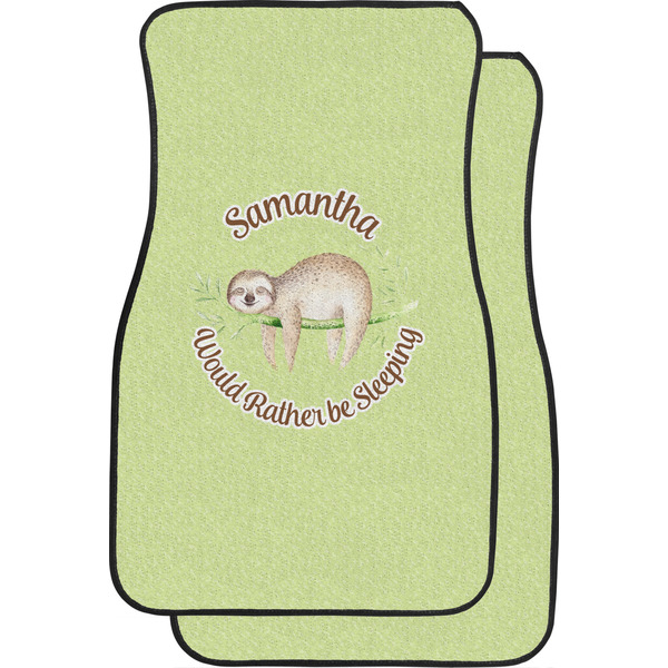Custom Sloth Car Floor Mats (Front Seat) (Personalized)